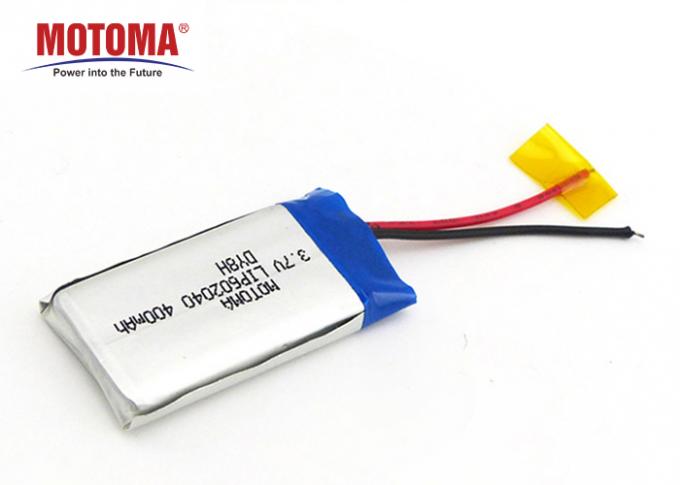 ブルートゥースのヘッドホーンのためのUN38.3 400mah 602040の平たい箱のリチウム イオン電池 0