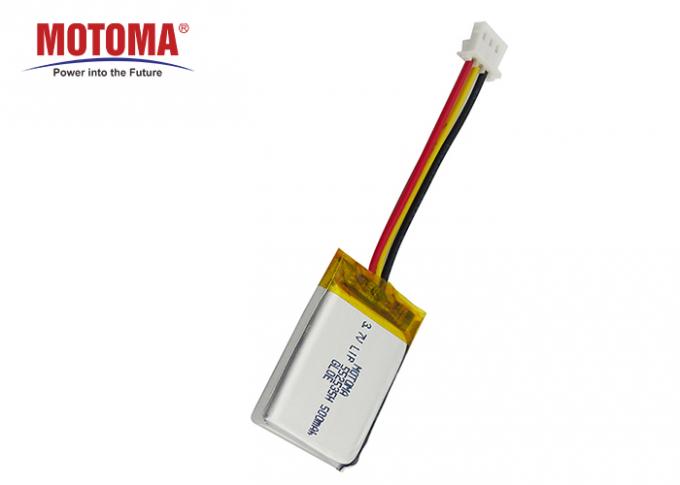 500回はサイクル寿命のMotoma電池、3.7スマートなカメラのためのv 500mahのリチウム電池を 0